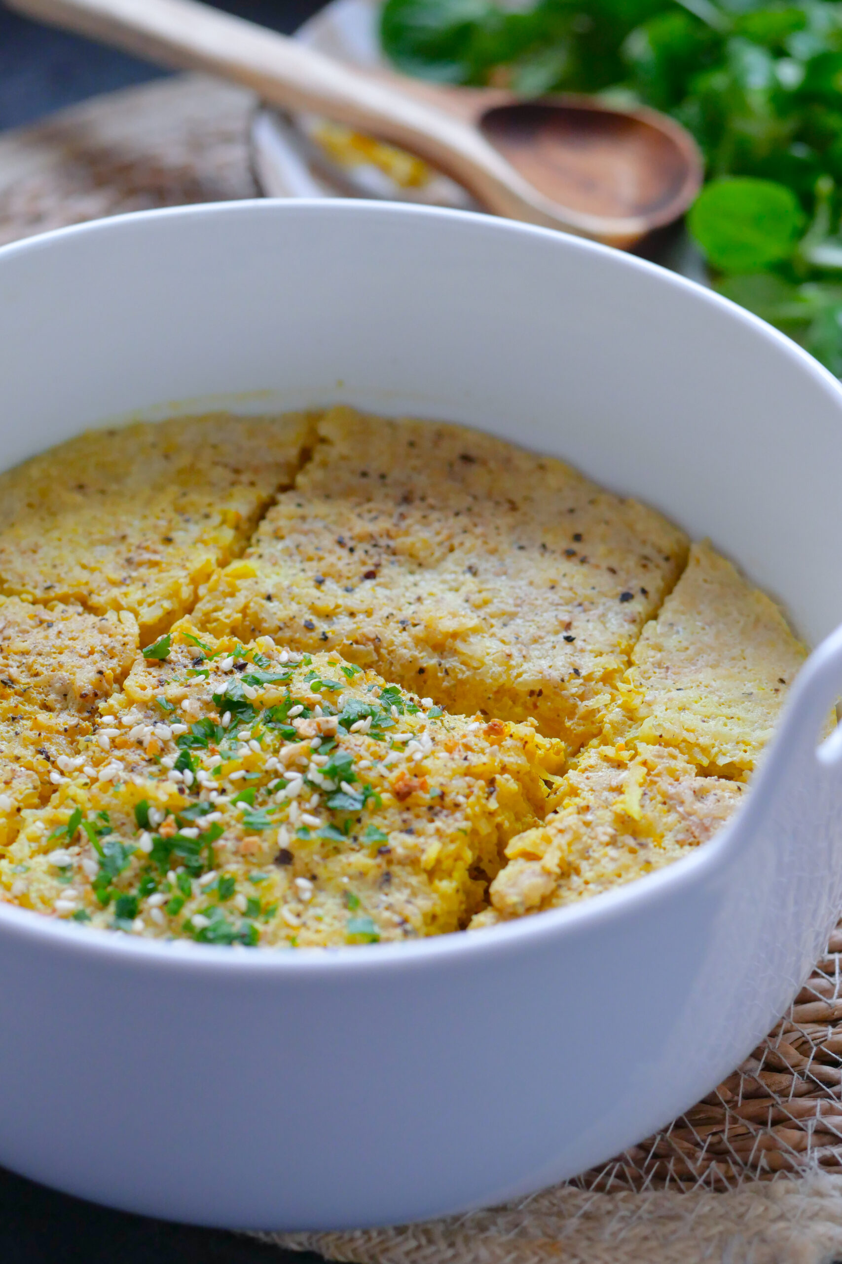 clafoutis courge spaghetti chèvre noix